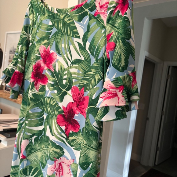 Pappagallo Women's Tropical no wrinkle size xs dress - Picture 3 of 5